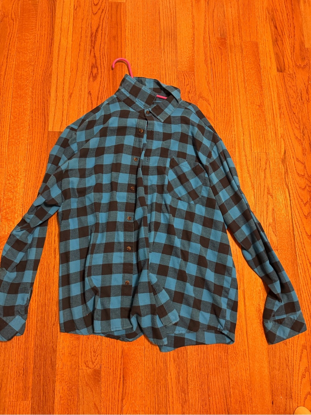14th & Union Blue and Black Plaid Button-Up Shirt